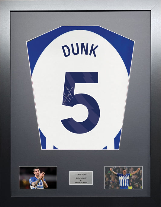 Lewis Dunk Brighton signed shirt display 2024 season