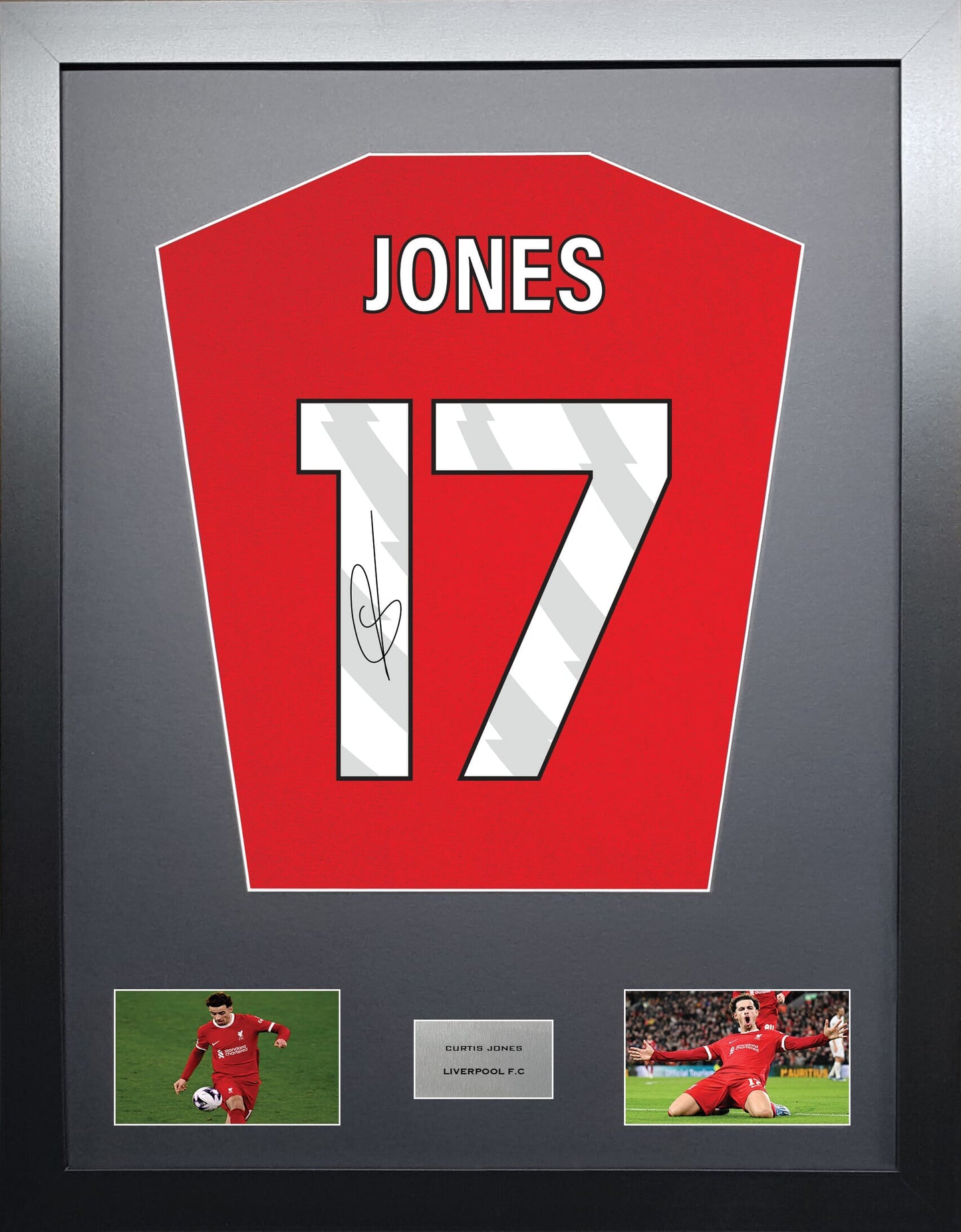 Curtis Jones Liverpool signed shirt display 2024 season