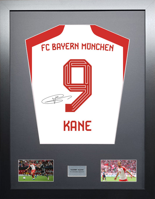Harry Kane Bayern Munich Machine signed Shirt Frame