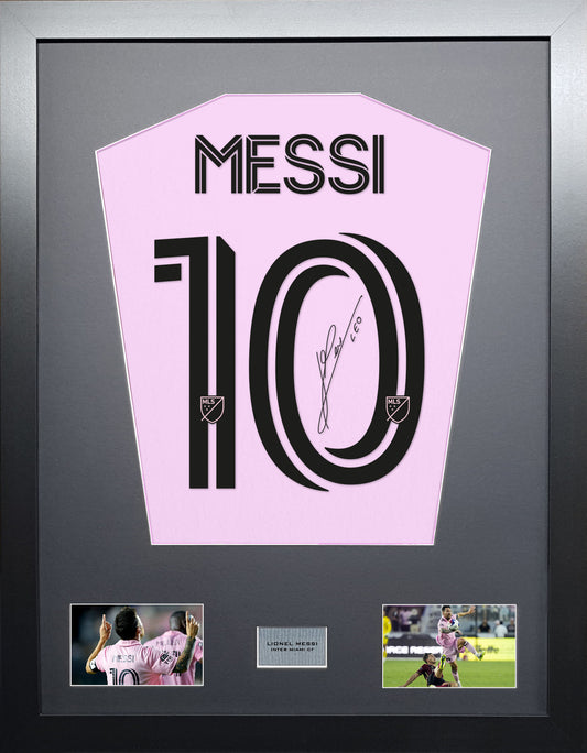 Messi Inter Miami Machine signed Shirt Frame