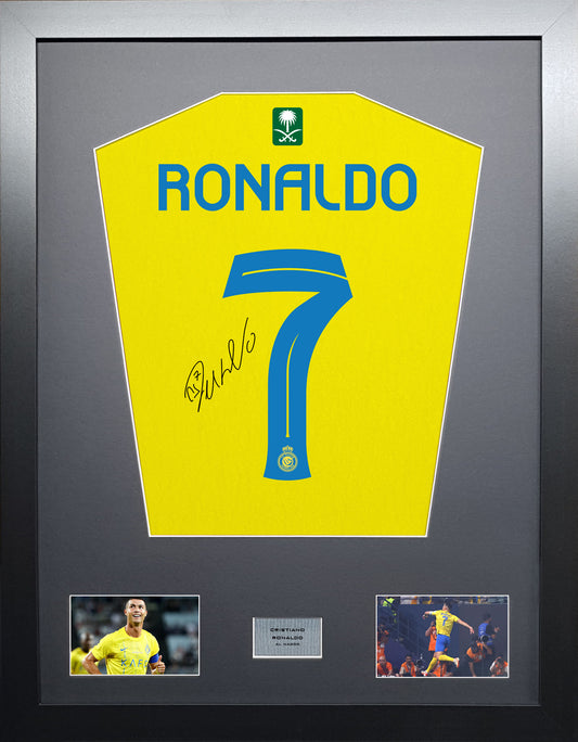 Ronaldo AL Nassr 23/24 Machine signed Shirt Frame