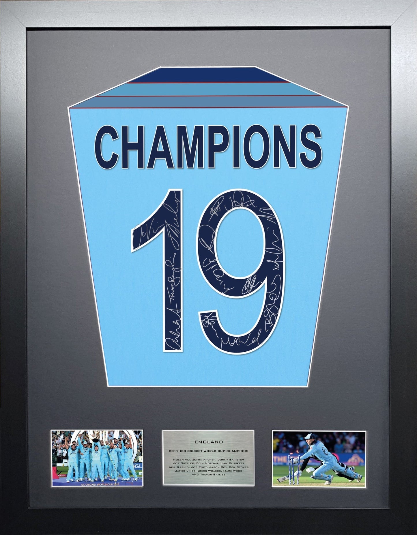 England Cricket World Cup Champions Shirt Frame