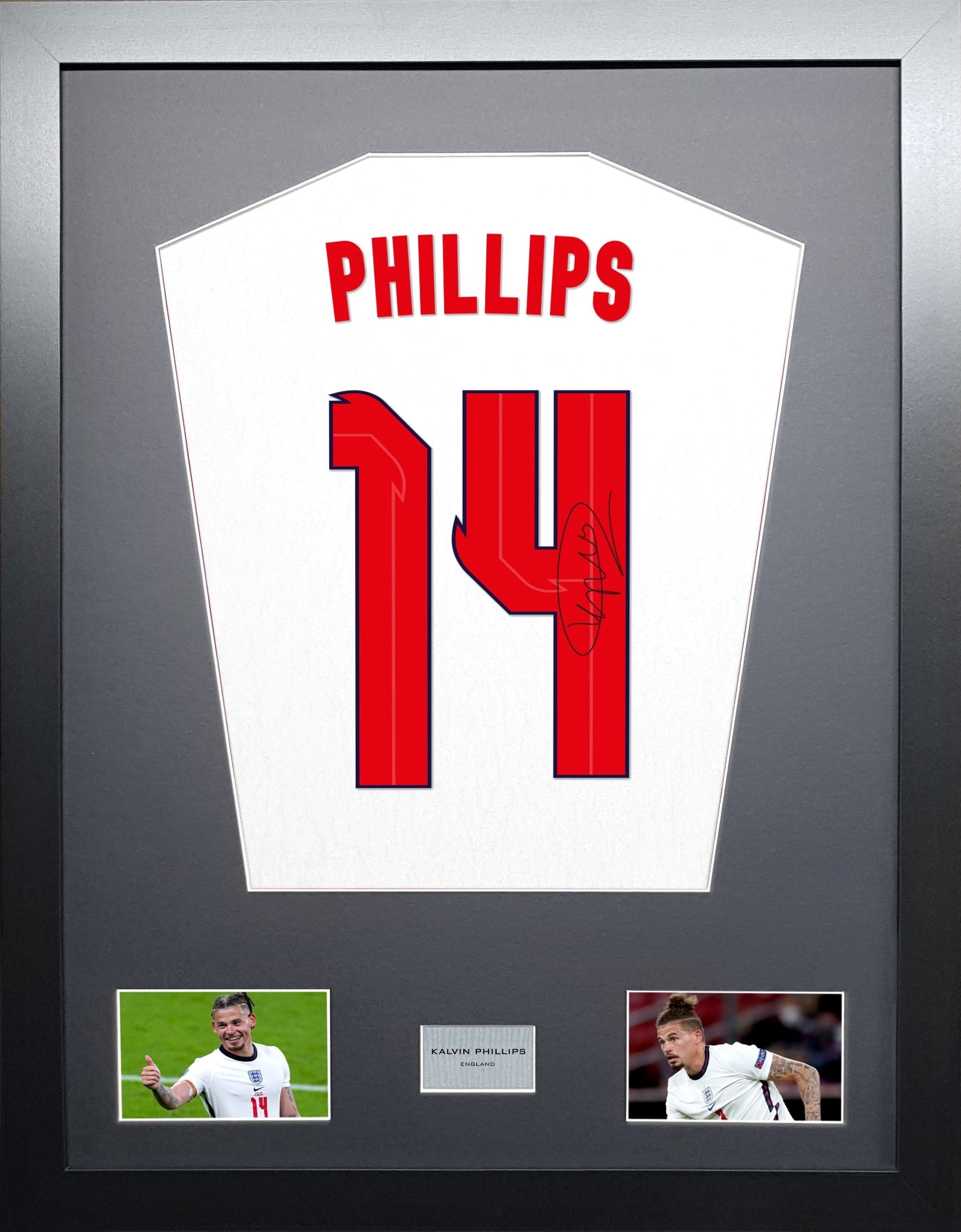 Kalvin Phillips England Shirt Kalvin Phillips Signed England Shirt