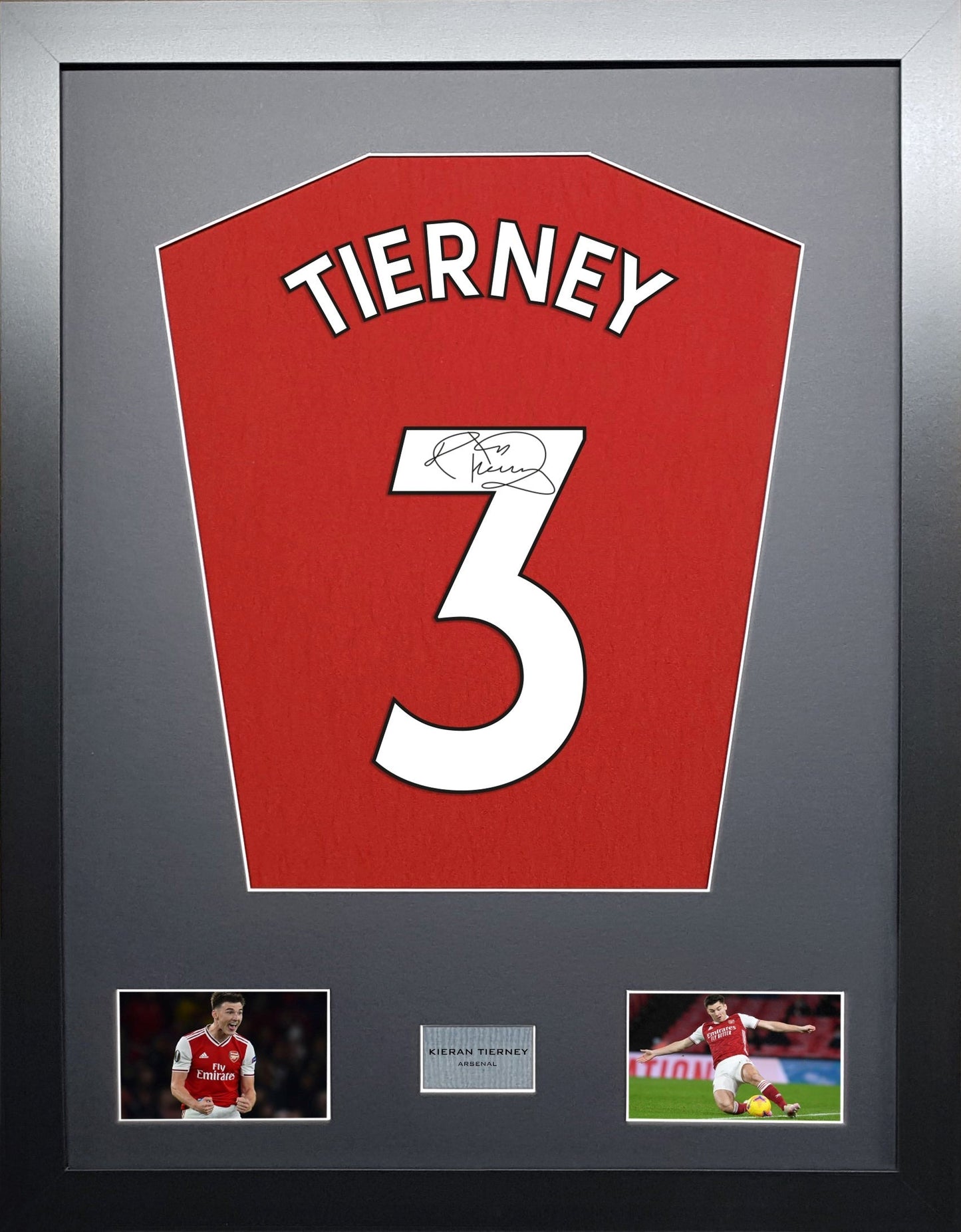 Kieran Tierney Arsenal signed Shirt Frame
