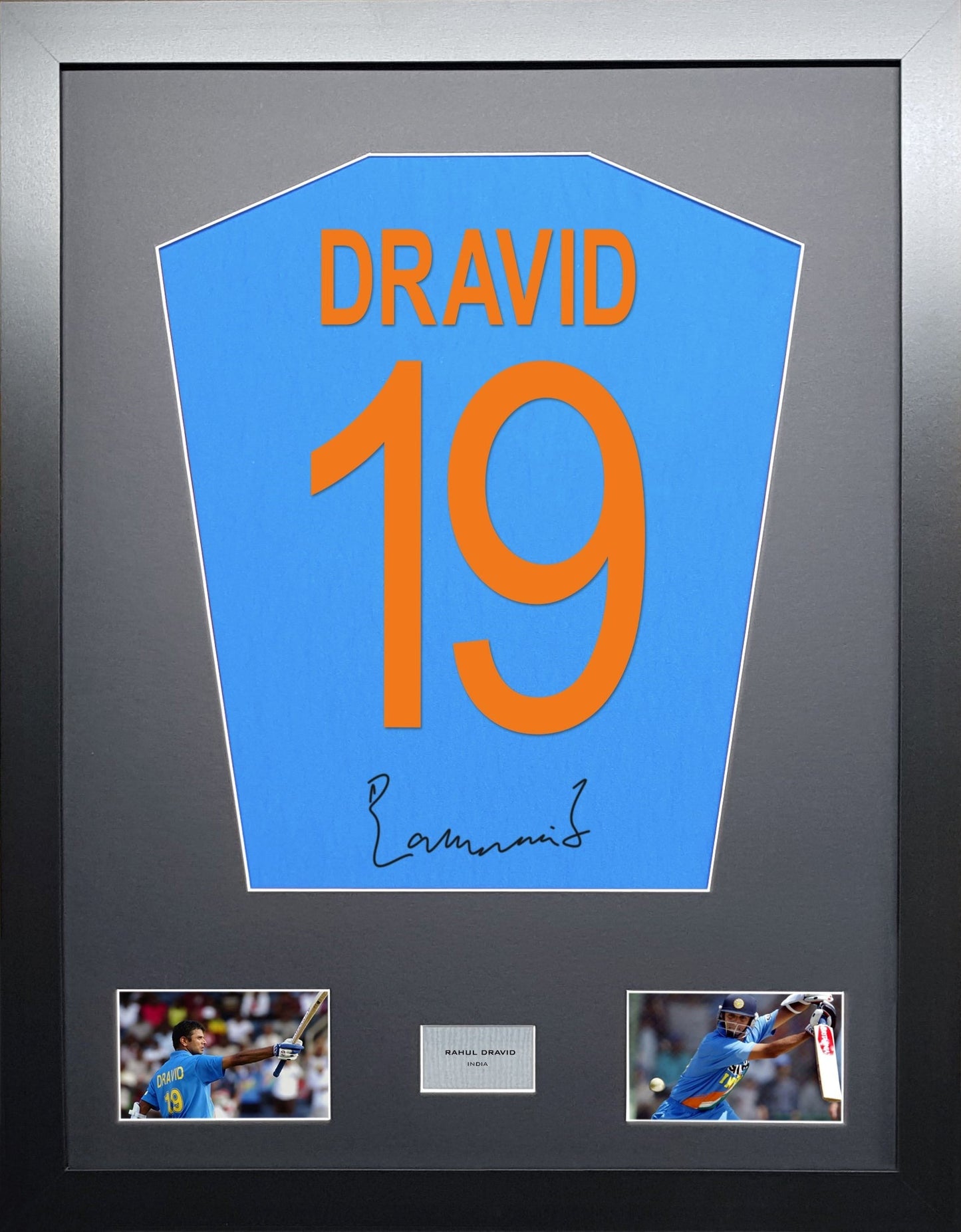 Rahul Dravid signed India Cricket Shirt Frame
