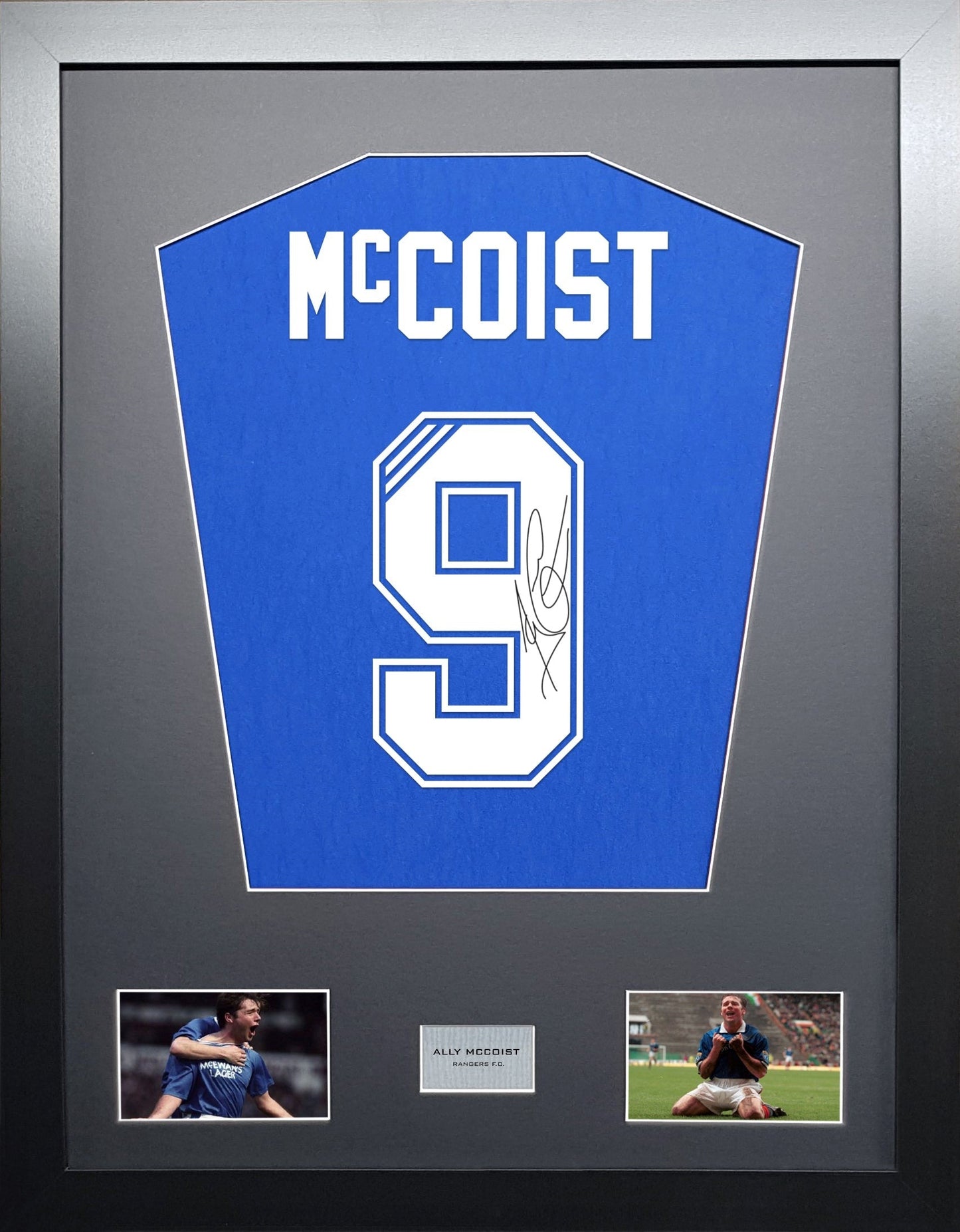 Ally McCoist Rangers signed Shirt Frame