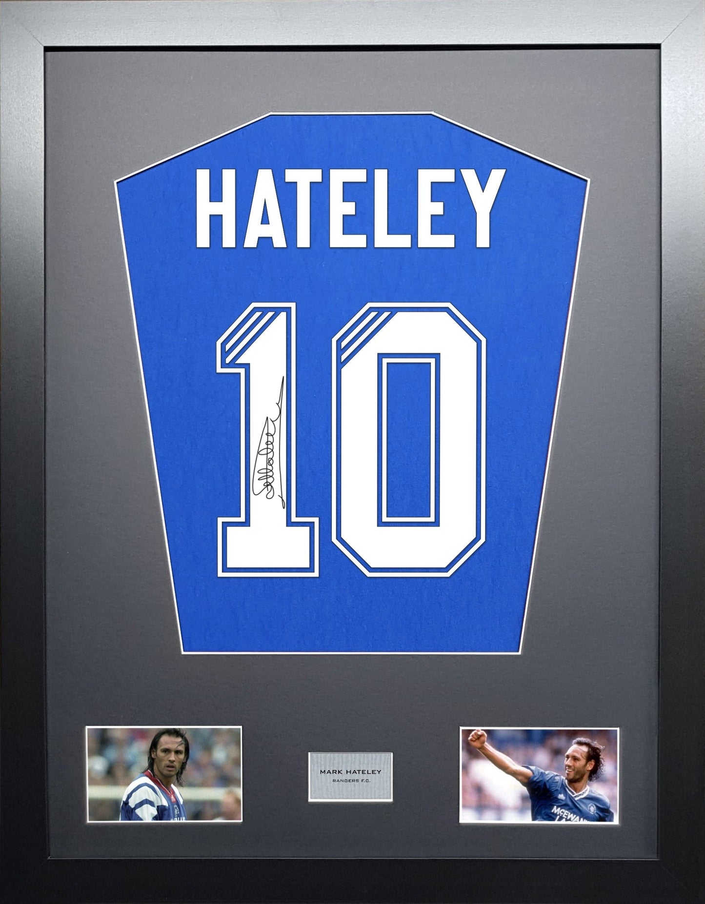 Mark Hateley Rangers signed Shirt Frame