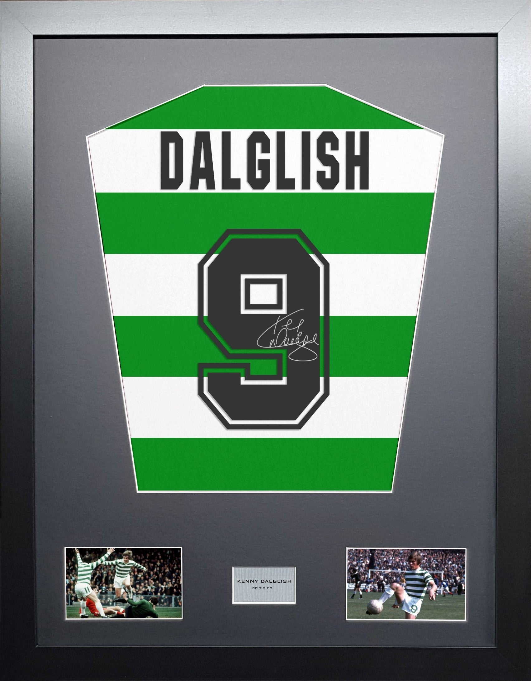 Kenny Dalglish Celtic Machine signed Shirt Frame