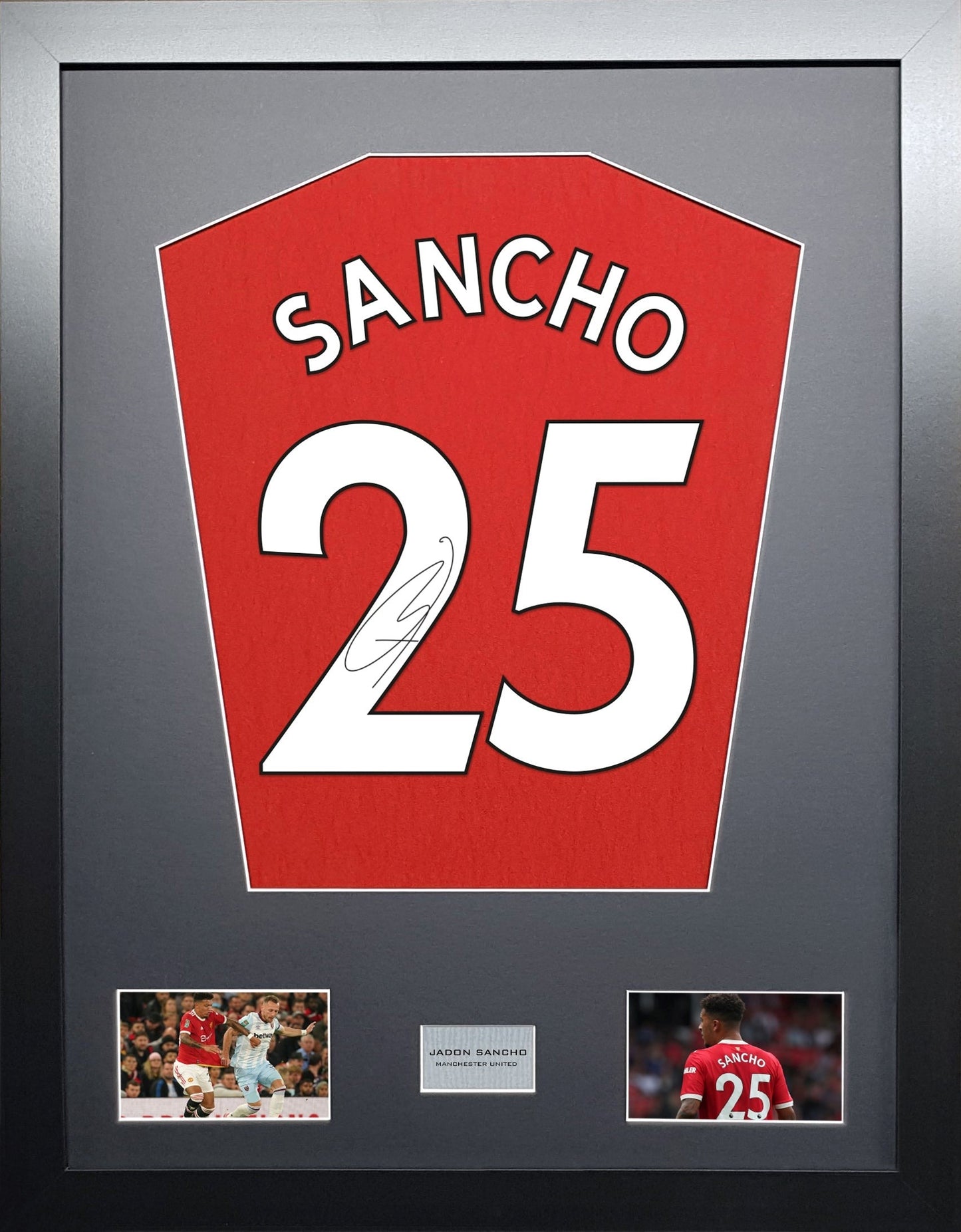 Jadon Sancho Manchester United signed Shirt Frame