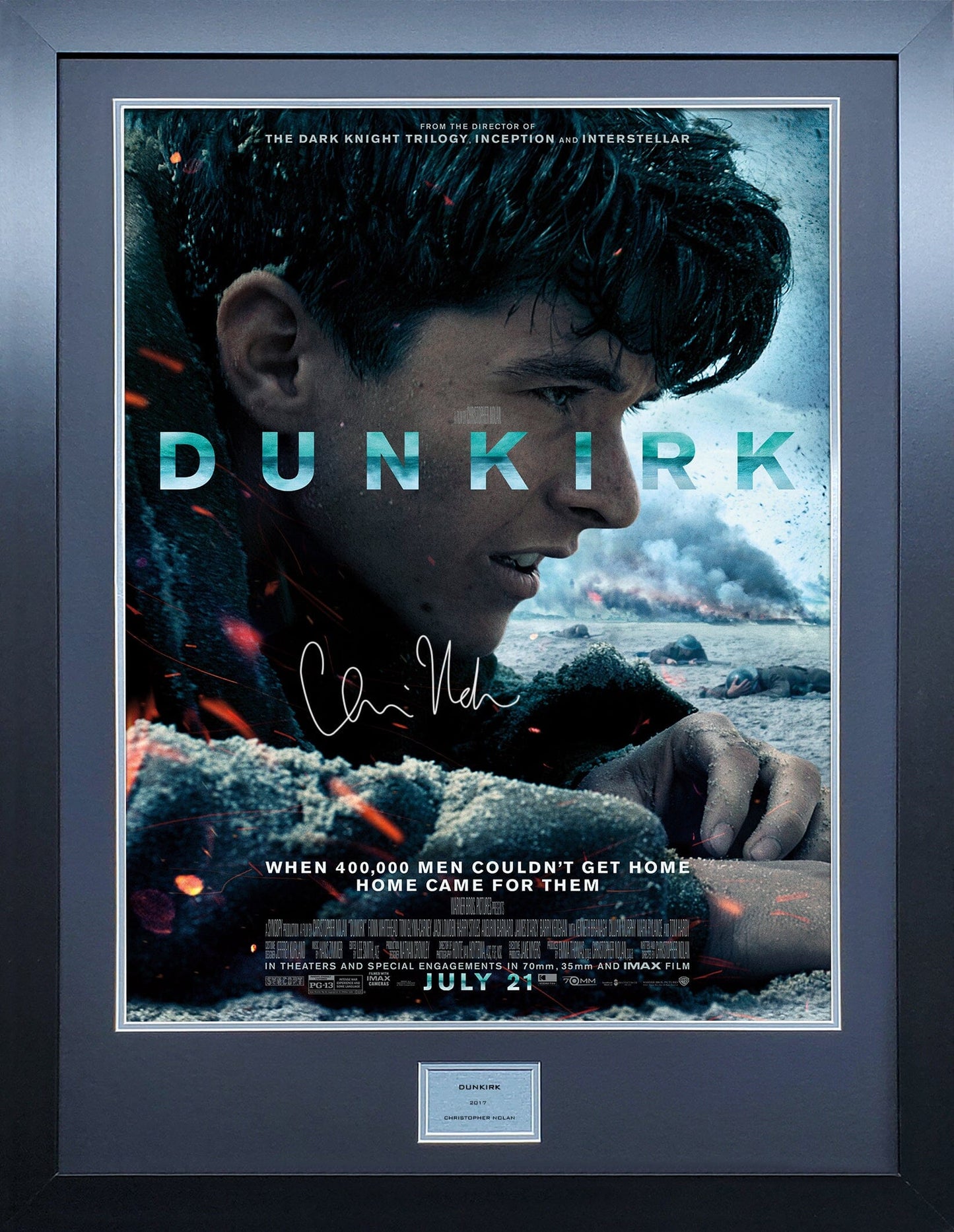 Dunkirk signed Movie Poster