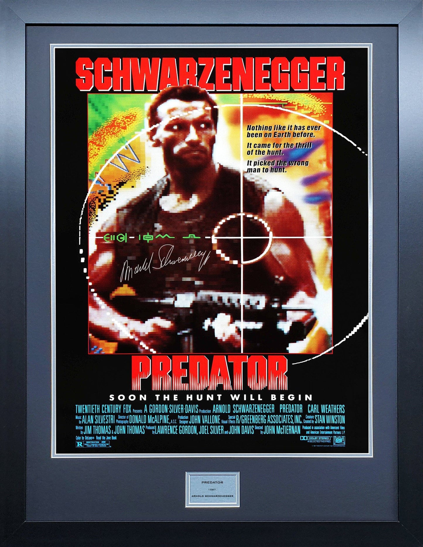 Predator Signed Movie Poster