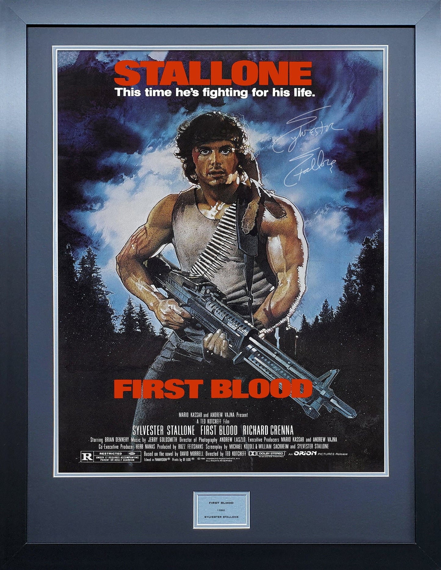 First Blood Signed Movie Poster