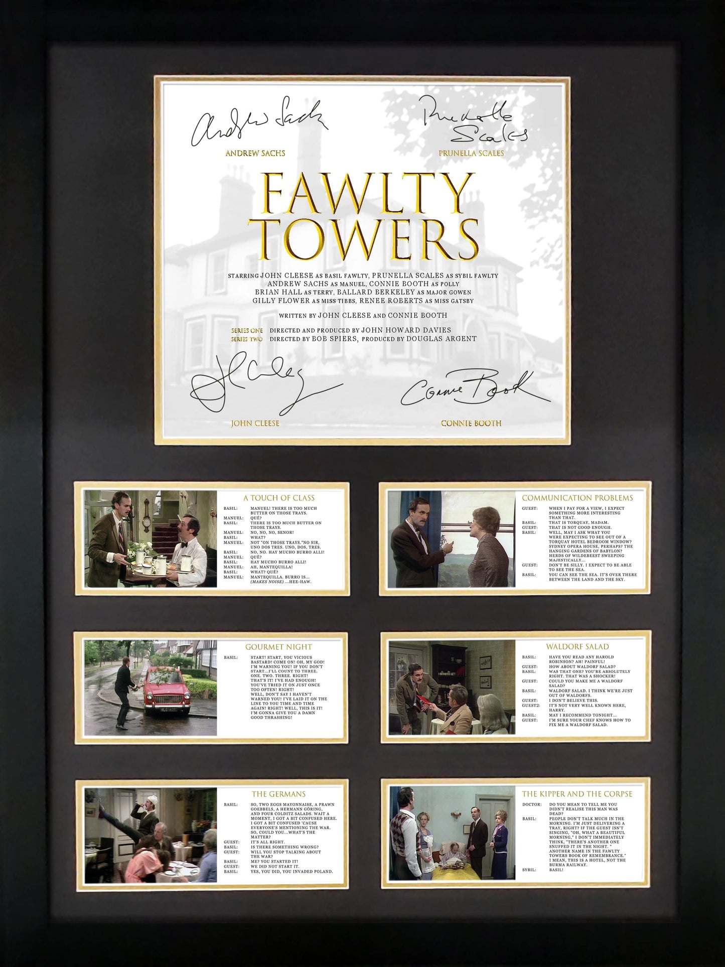 Fawlty Towers signed Display