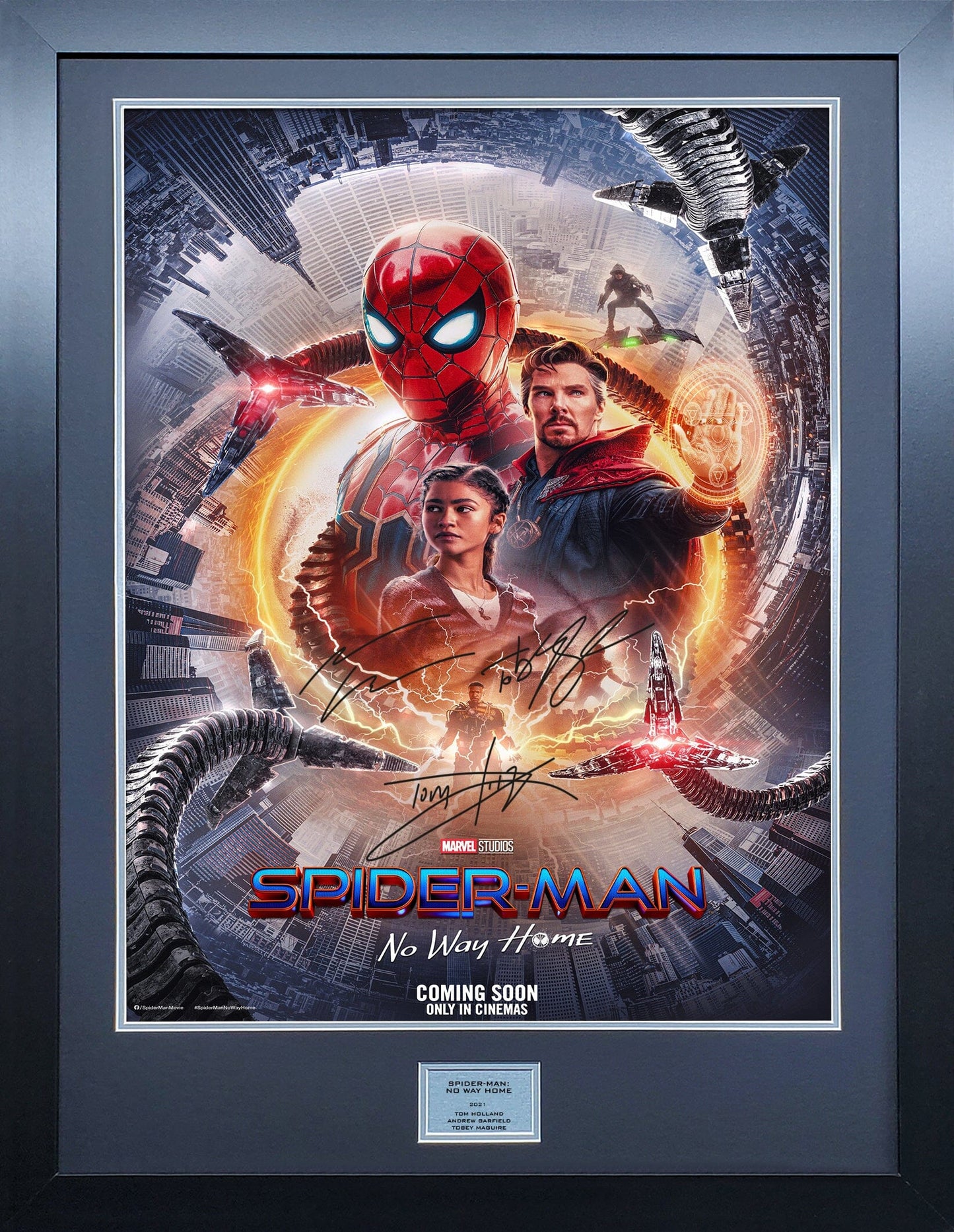 Spiderman No Way Home Signed Movie Poster