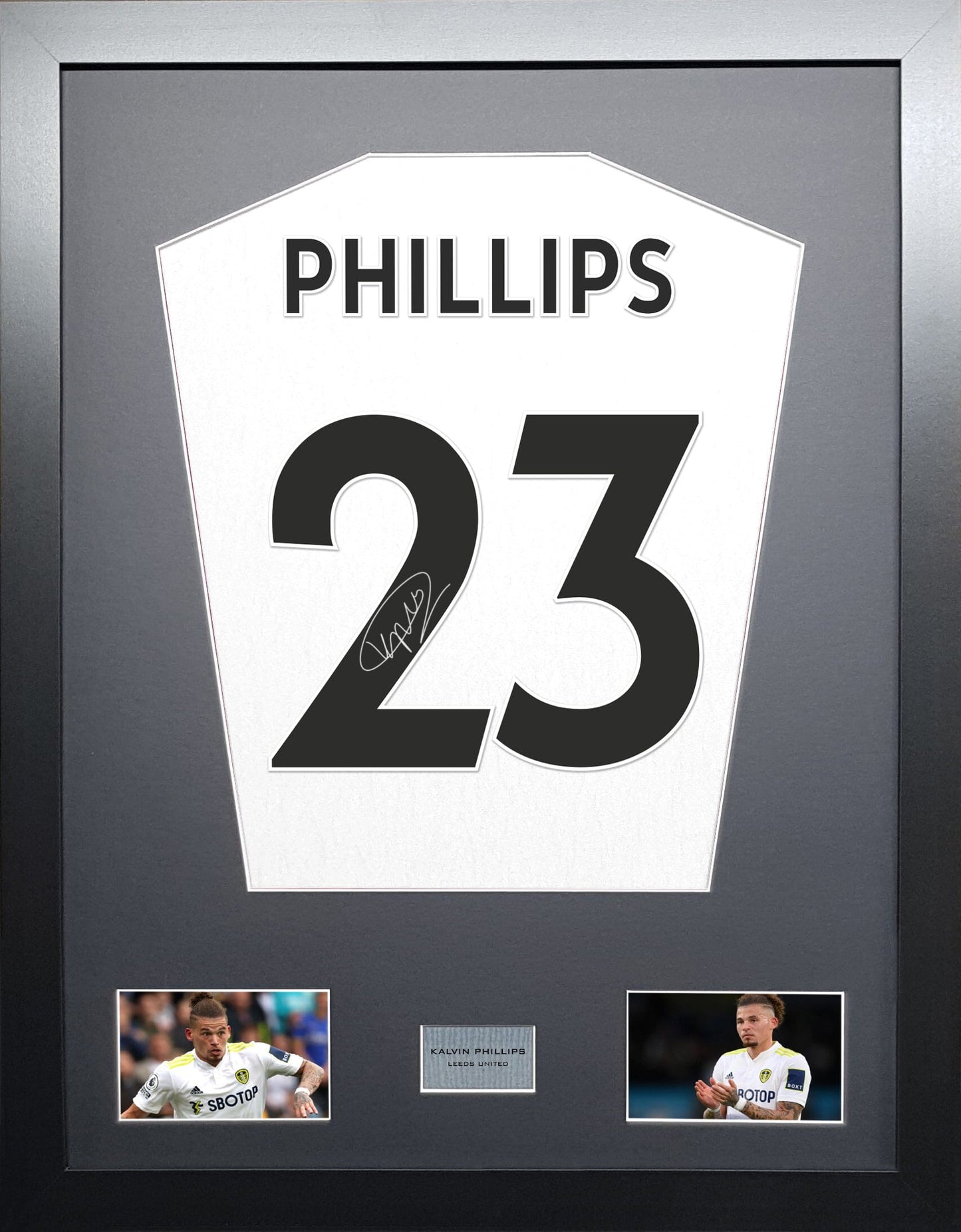 Kalvin Phillips Leeds Signed Shirt Display