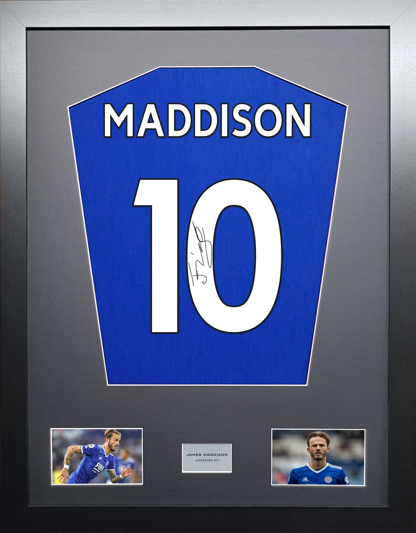 James Maddison Leicester Signed Shirt Display