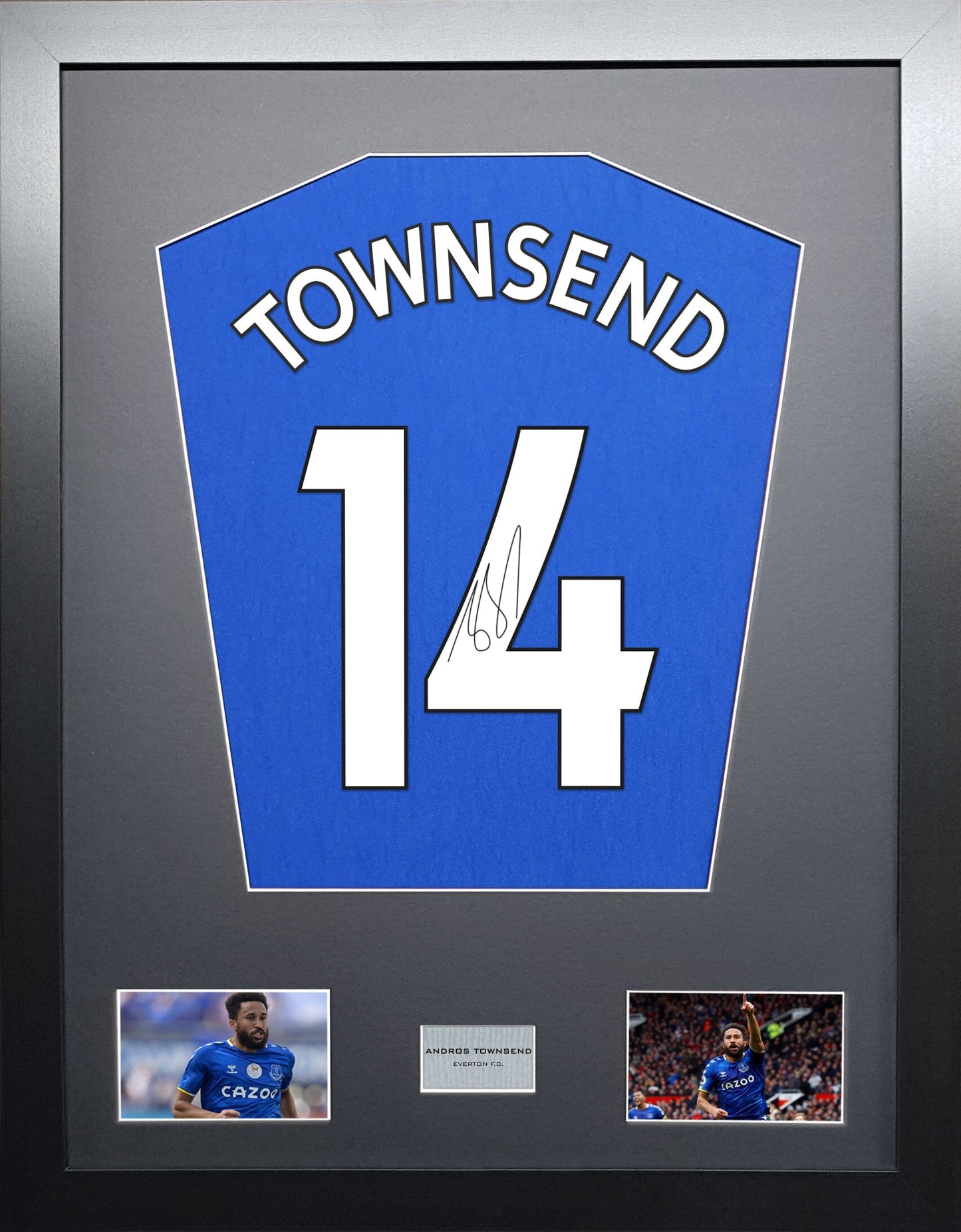 Andros Townsend Everton Signed Shirt Display