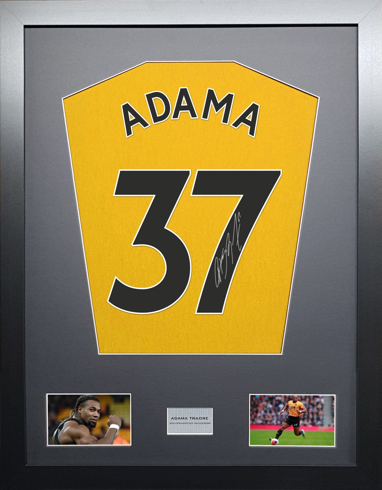 Adama Traore Wolverhampton Wanderers Signed Shirt Display