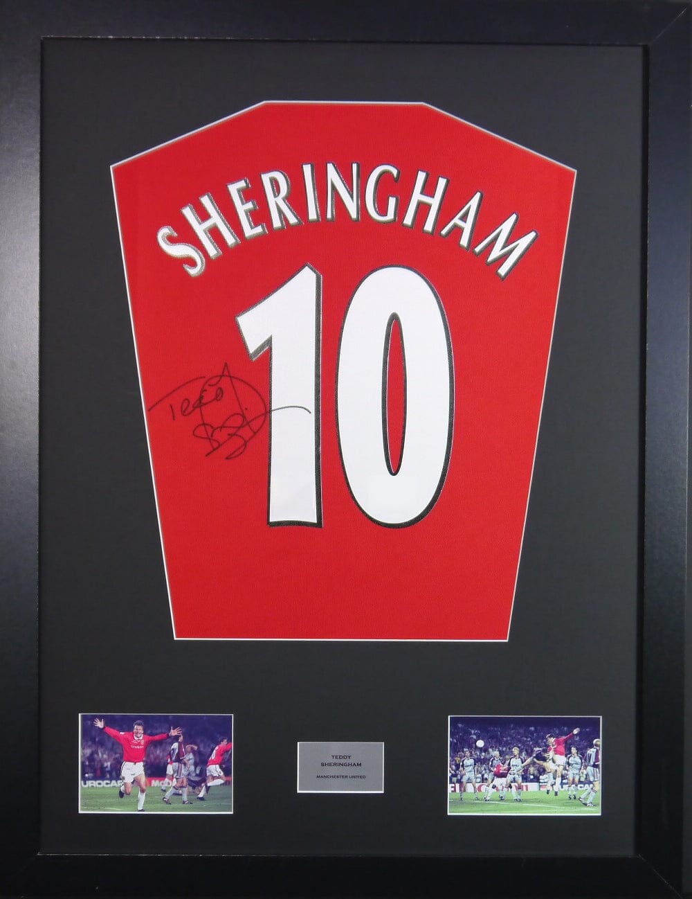 Teddy Sherringham Manchester United Signed Shirt Display