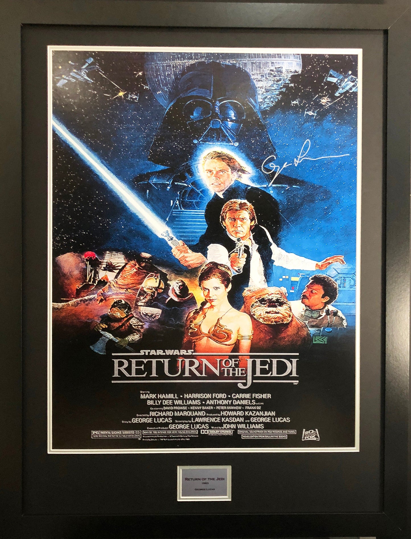 Return of the Jedi Alternate George Lucas Signed Movie Poster