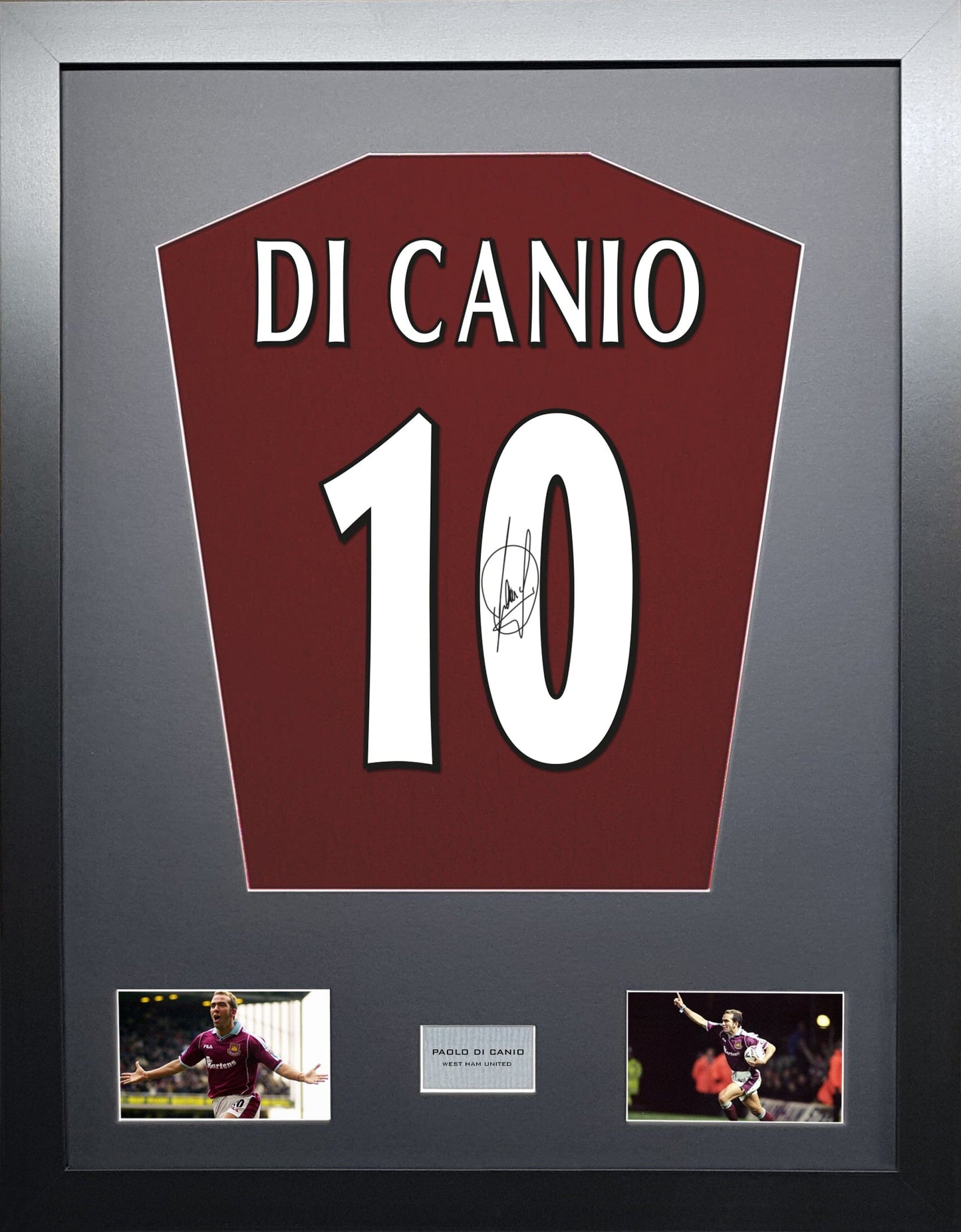 Paolo Di Canio West Ham Signed Shirt Display