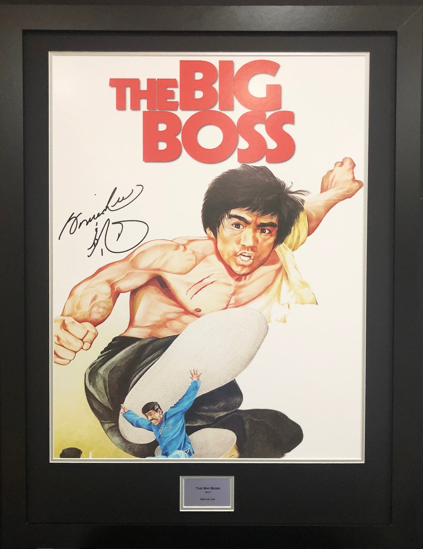 Bruce Lee The Big Boss Signed Movie Poster
