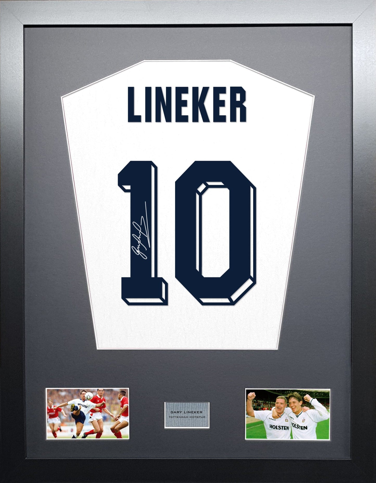 Gary Lineker Tottenham Hotspur Signed Shirt Display