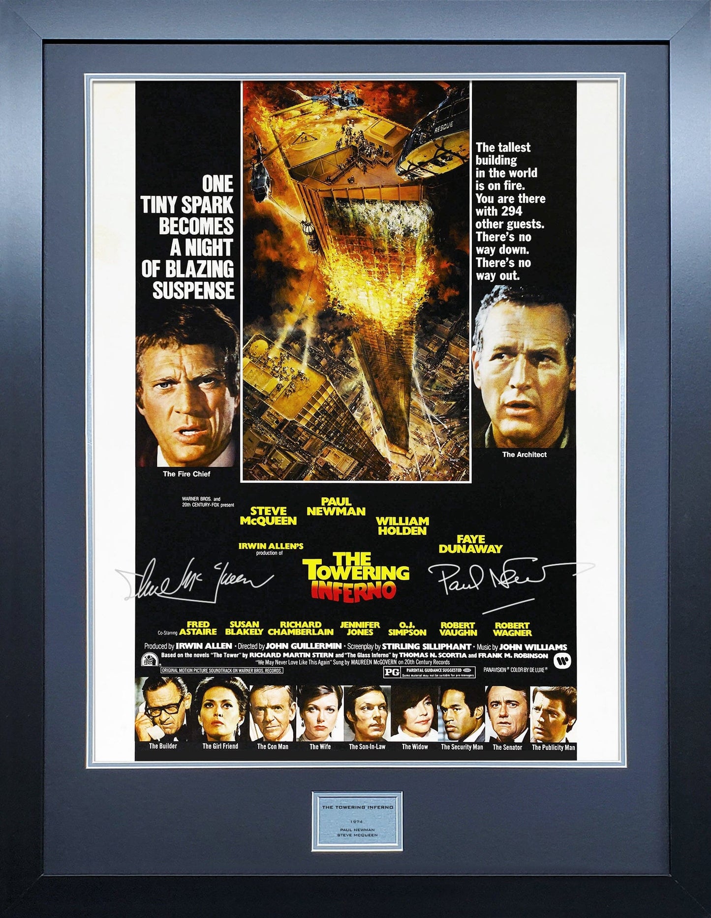 The Towering Inferno signed Movie Poster