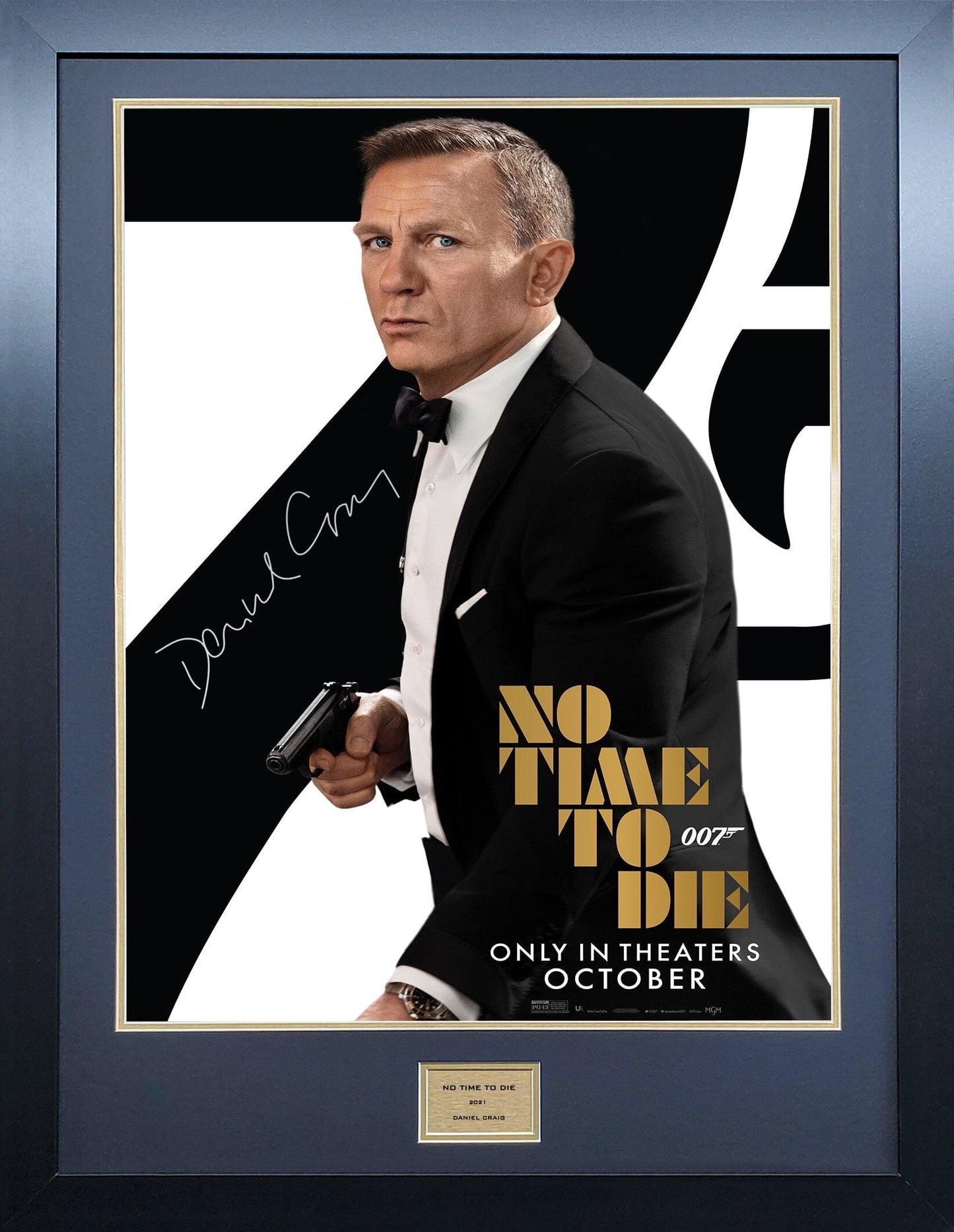 No Time To Die Daniel Craig Signed Movie Poster