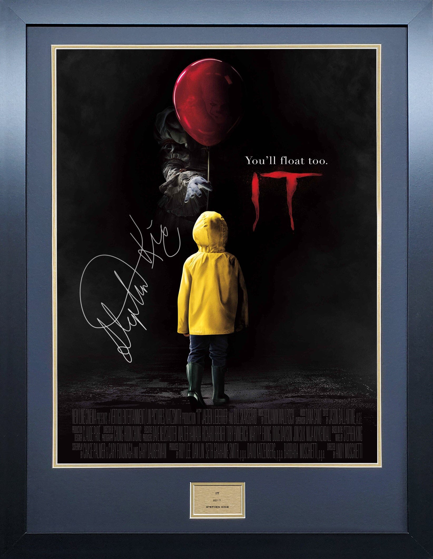 IT Signed Movie Poster The Frame Lab it-signed-movie-poster-the-frame-lab