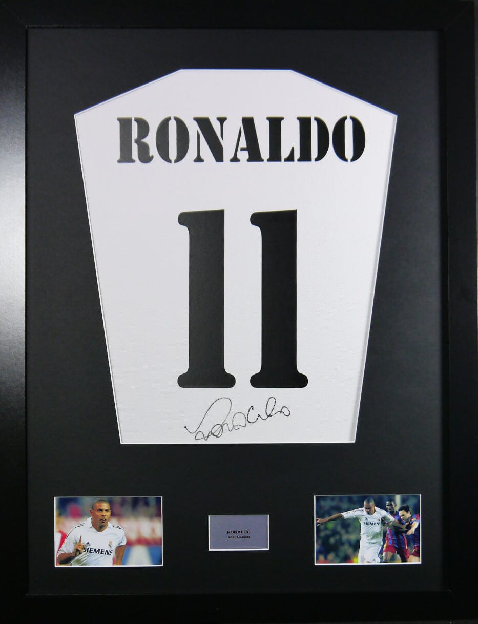 Ronaldo (Beaver) Real Madrid Signed Shirt Display