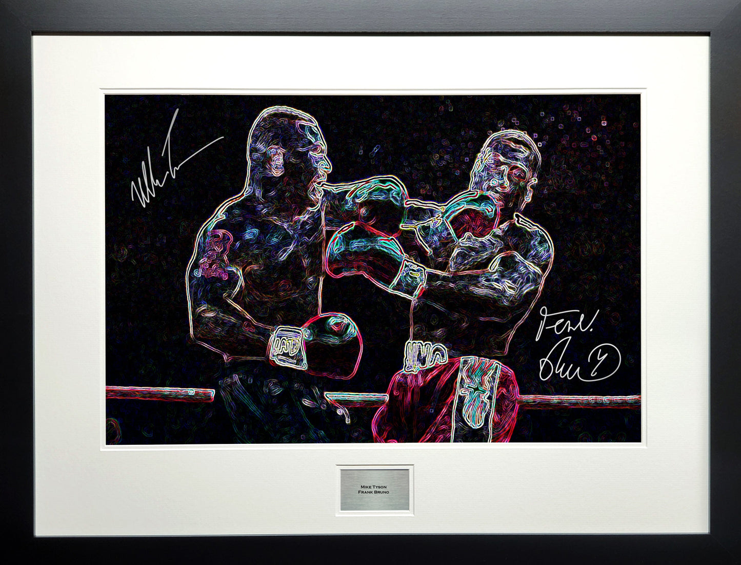 Tyson v Bruno signed Artwork