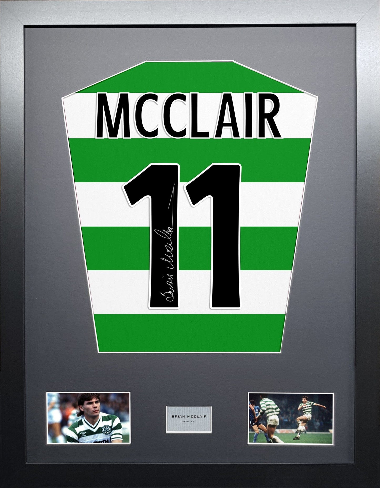 Brian Mcclair Celtic Signed Shirt Display