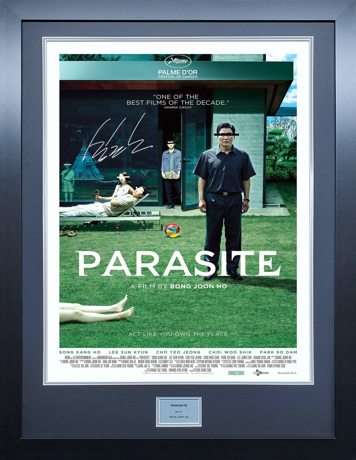 Parasite signed Movie Poster