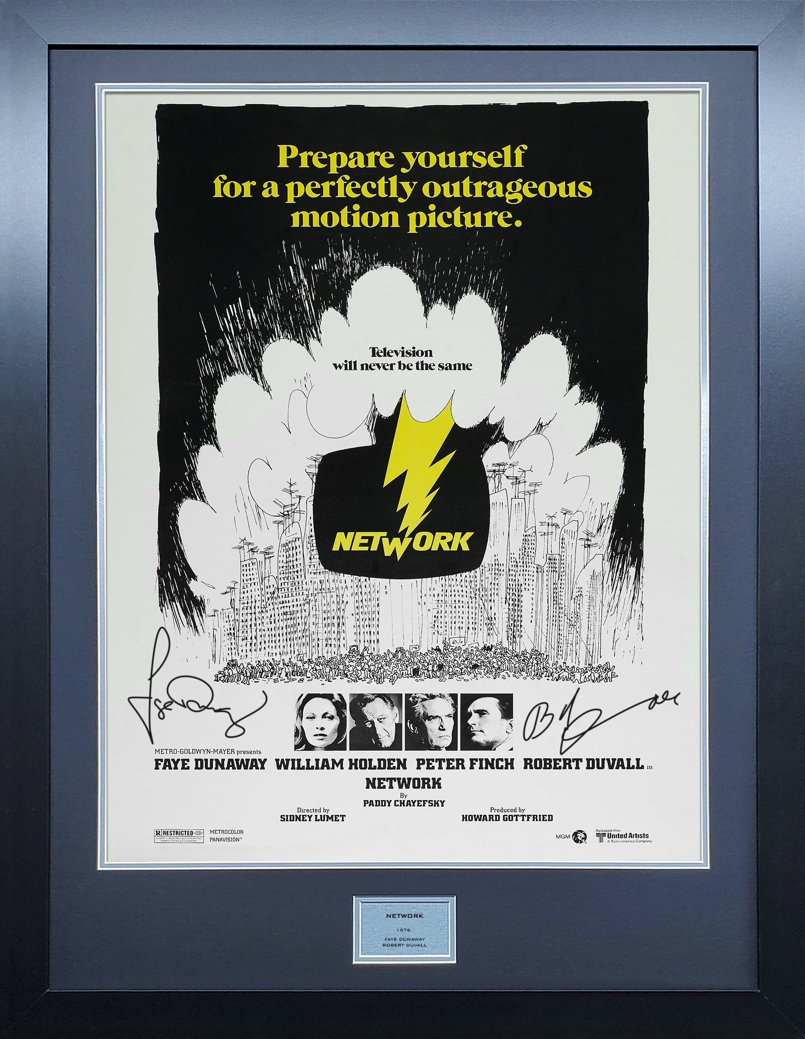 Network signed Movie Poster