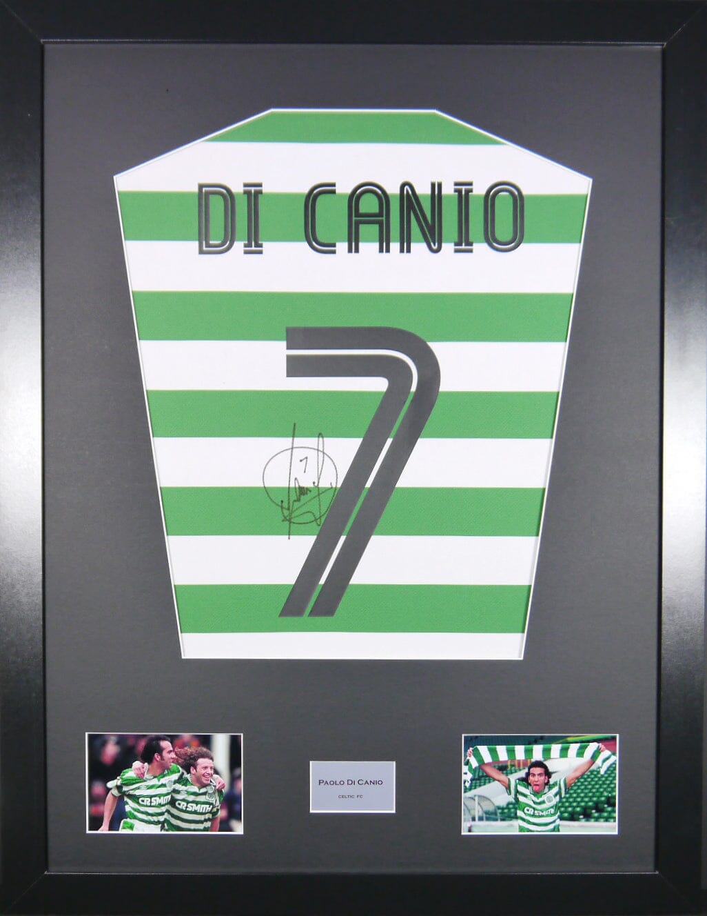 Paolo Di Canio Signed Celtic Shirt Display