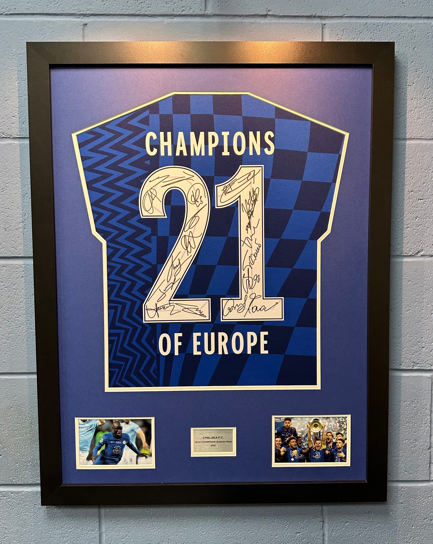 Large Blue and White Ez Shirt Framing Kit