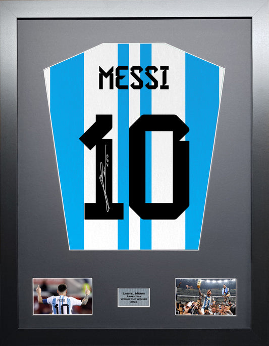 Messi Argentina 2022 signed Shirt Frame