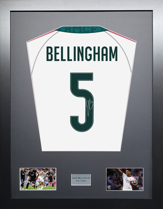 Jude Bellingham Standard framed football shirt display with machine-applied signature