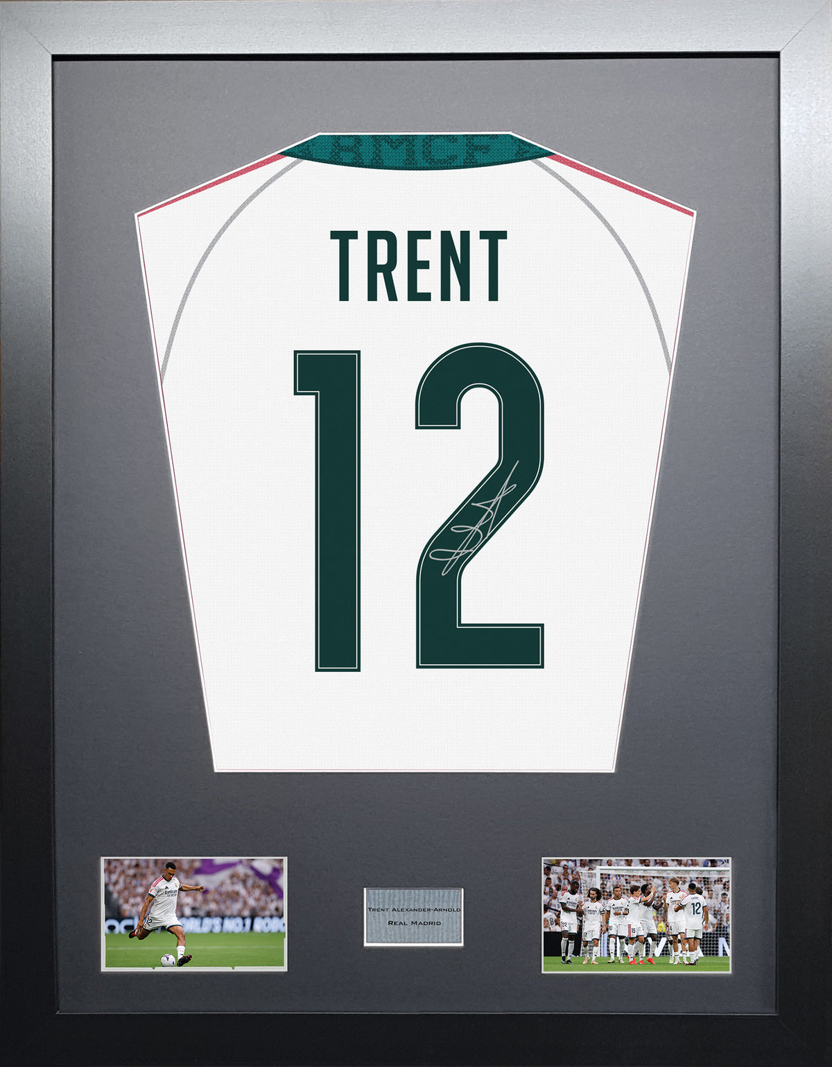 Trent Alexander-Arnold Standard framed football shirt display with machine-applied signature