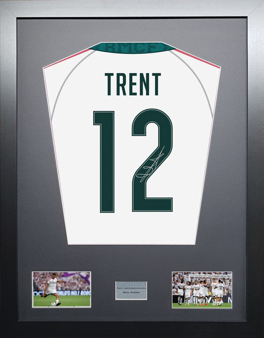 Trent Alexander-Arnold Standard framed football shirt display with machine-applied signature