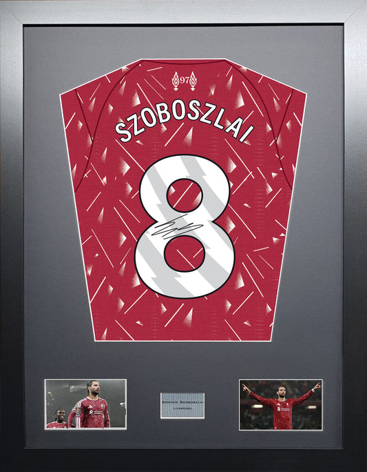 Dominik Szoboszlai Standard framed football shirt display with machine-applied signature