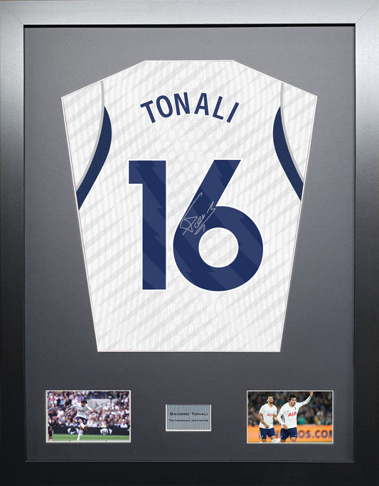 Sandro Tonali Standard framed football shirt display with machine-applied signature