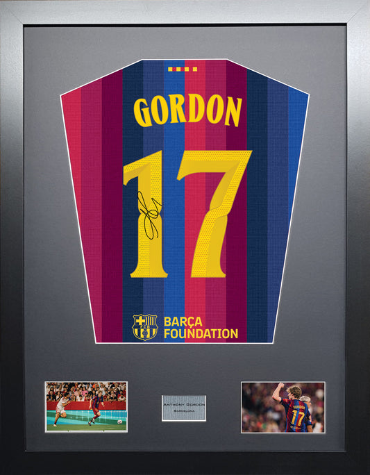 Anthony Gordon Standard framed football shirt display with machine-applied signature