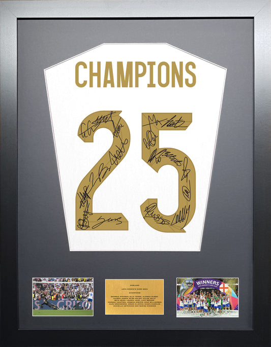 England Womens Euro 25 Team signed Shirt Display