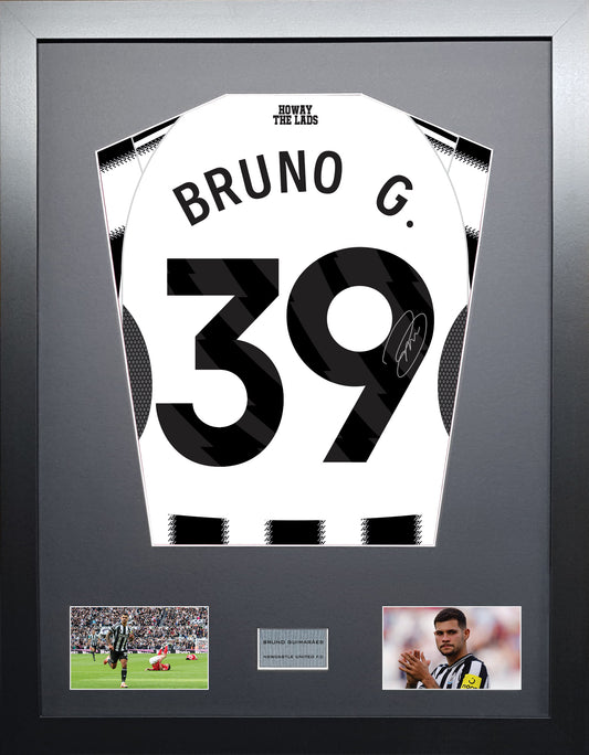 Bruno G Newcastle United signed shirt display 25/26 season