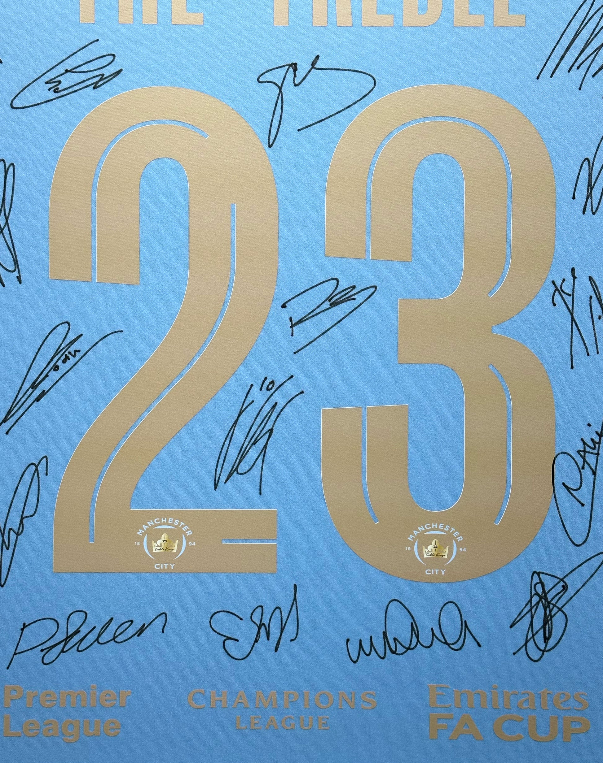 Man City Treble Winners Display