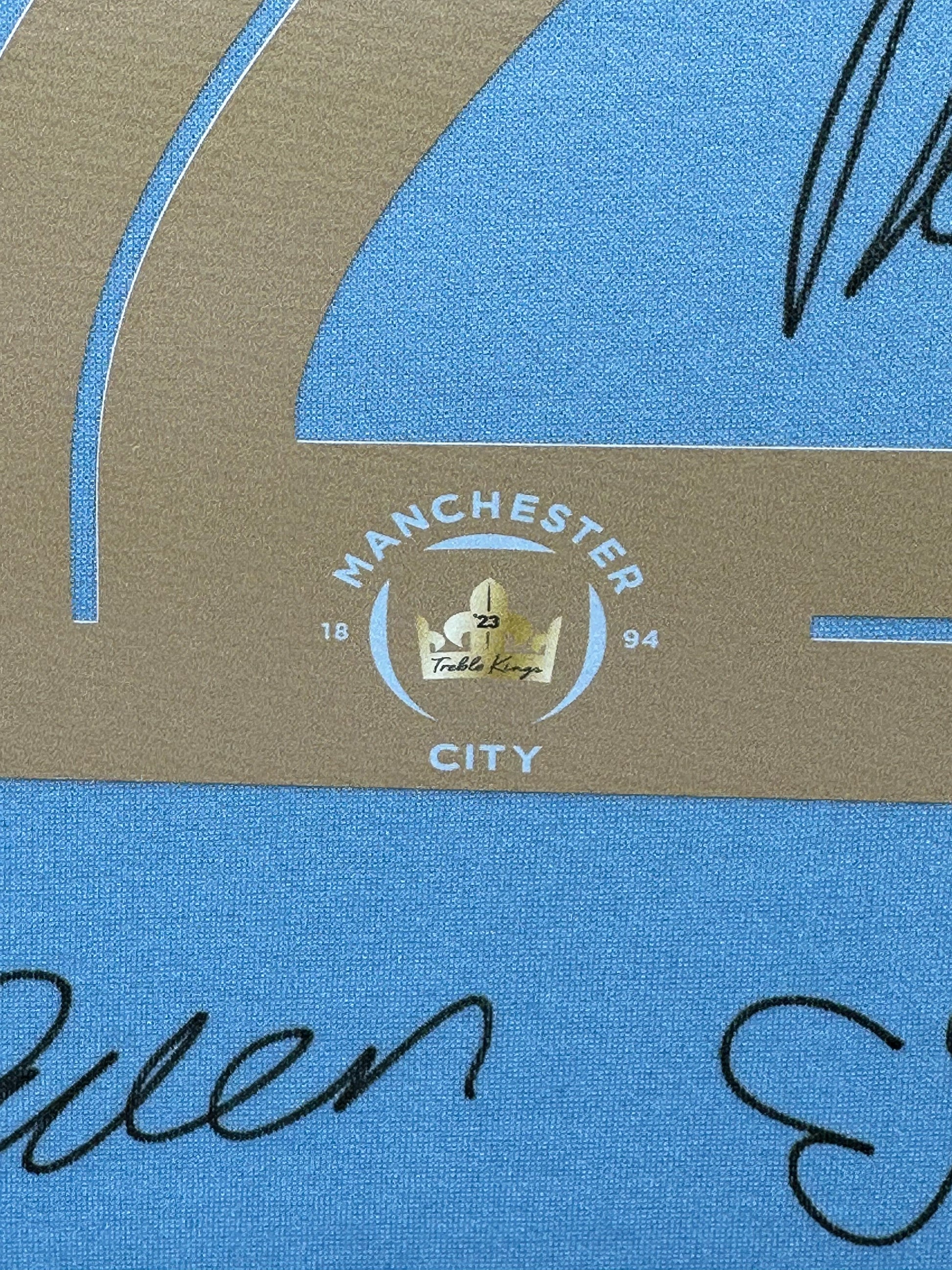 Man City Treble Winners Display