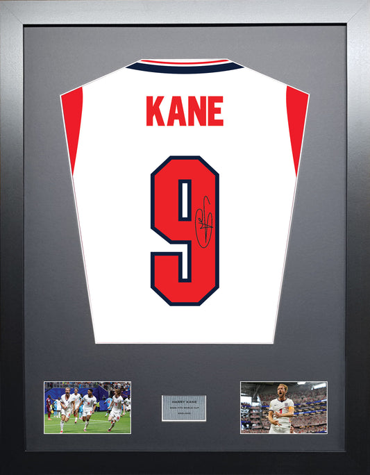 Harry Kane England World Cup 26 signed shirt frame