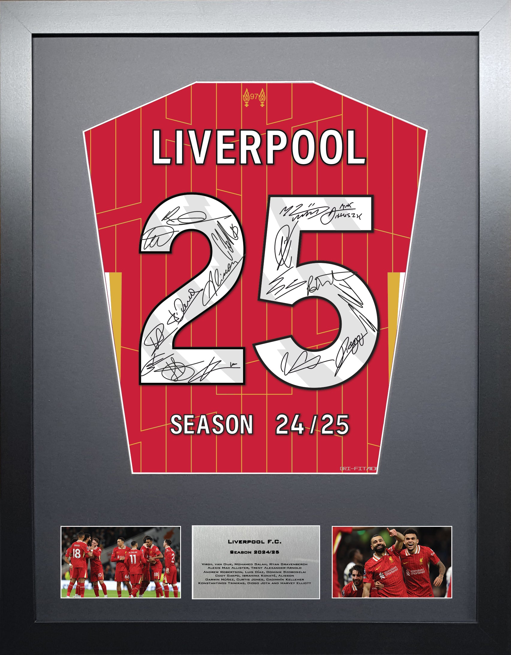 Transparent Frame Liverpool Liverpool 2025 Season Team signed Shirt Frame – The Frame Lab